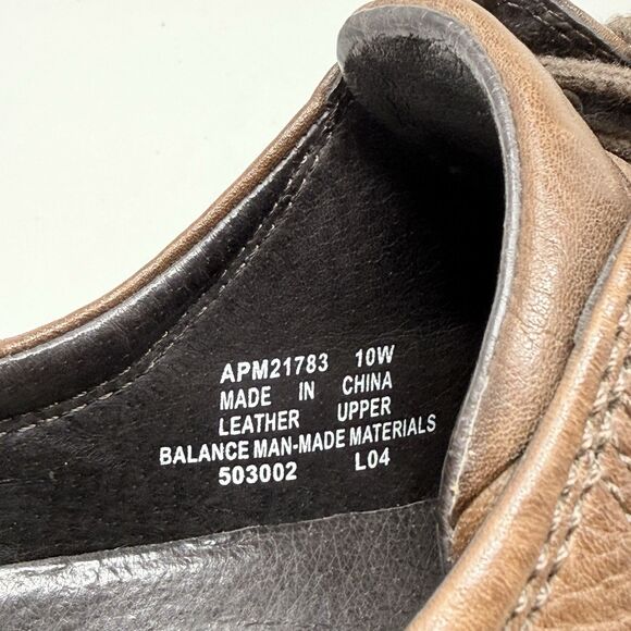 Rockport Blackville Derby Shoes Mens 10 W Wide Brown Tumbled Leather Casual